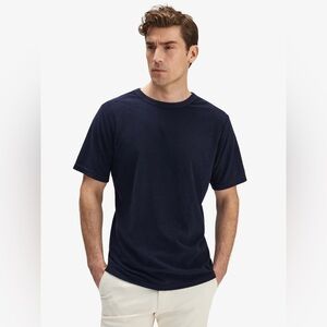 John Henric Dark Blue Terry T-Shirt